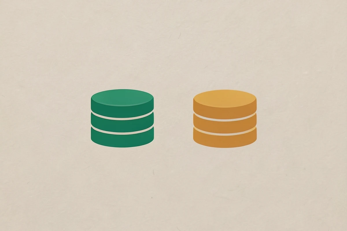 A simple comparison illustration of two fee structures, one a single coin icon and one a coin plus a separate gas-pump icon
